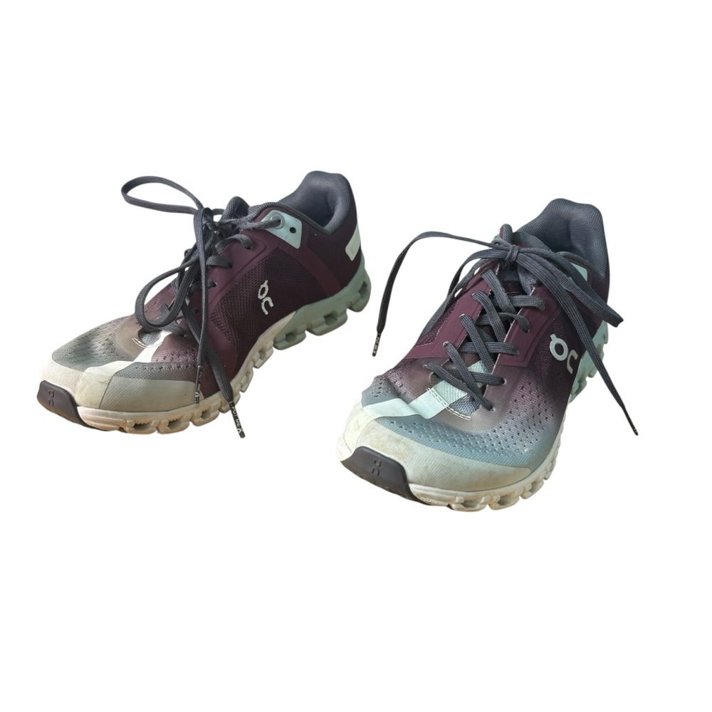 On Running Women's Sneakers - Burgundy and Gray